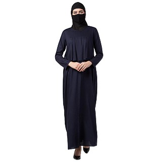 Casual abaya with an extra layer- Navy Blue
